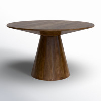 Jordana 52" Mango Solid Wood Pedestal Dining Table by Birch Lane