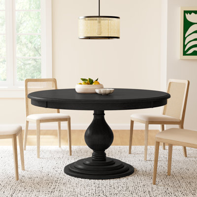 Kehoe Rubberwood Solid Wood Pedestal Dining Table by Birch Lane