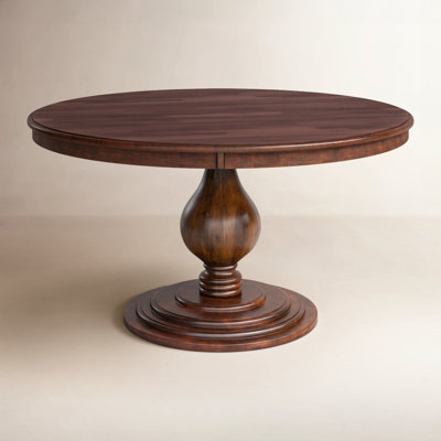 Kehoe Rubberwood Solid Wood Pedestal Dining Table by Birch Lane