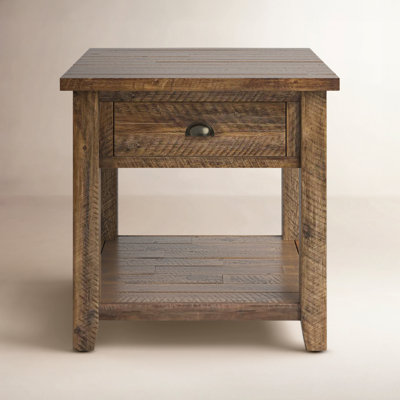 Castile Solid Wood End Table with Storage by Birch Lane