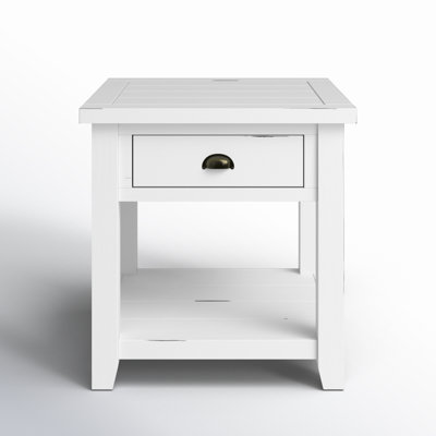 Castile Solid Wood End Table with Storage by Birch Lane