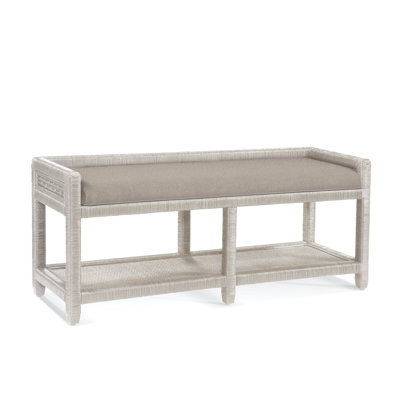 Glinda Wicker Shelves Storage Bench by Birch Lane