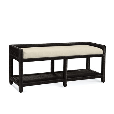 Glinda Wicker Shelves Storage Bench by Birch Lane