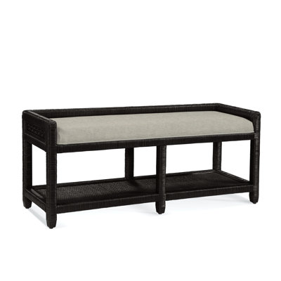 Glinda Wicker Shelves Storage Bench by Birch Lane