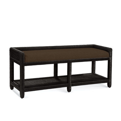 Glinda Wicker Shelves Storage Bench by Birch Lane