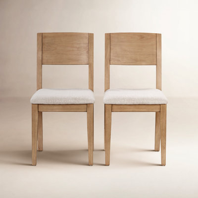 Vienna Set Of 2 Reclaimed Pine Wood Dining Chairs by Birch Lane
