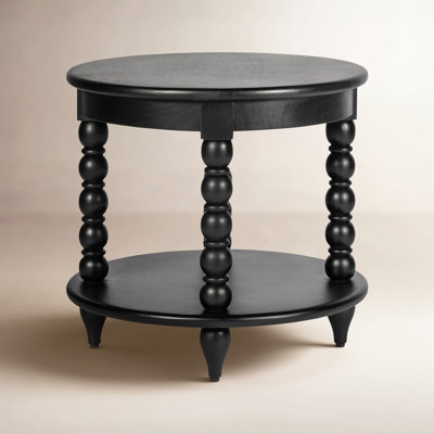 Isabel Spindle Solid Wood Round End Table by Birch Lane