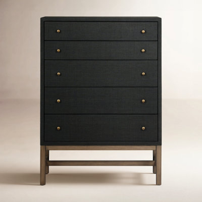 Hakana Tall Dresser-Black Raffia by Hokku Designs