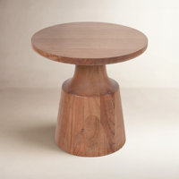 Rhys Solid Wood 24" Round End Table by Birch Lane