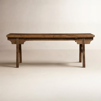 Kavilash Peasant 82" Wide Antique Elm Console, Natural by Birch Lane