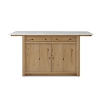 LeeRoy Kitchen Island with Marble Top by Birch Lane