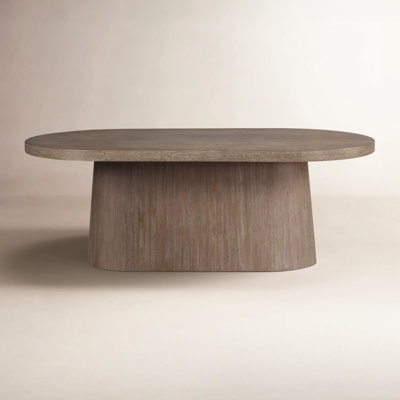 Marielle 84" Oval Pedestal Dining Table, Cocoa by Ebern Designs