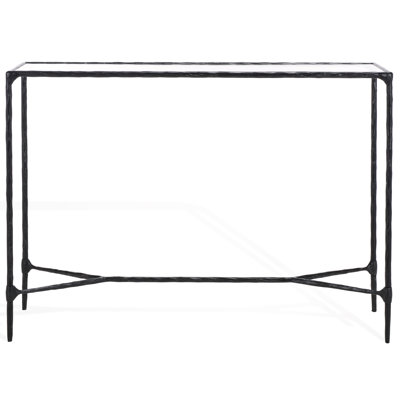 Sewall Metal And Glass Console Table by Ivy Bronx