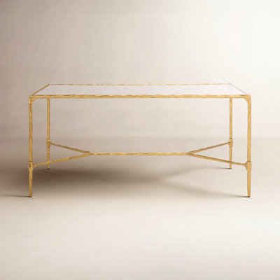 Terenna Metal And Glass Coffee Table by Mercer41