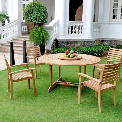 Ialiyah Aliyaan 5 Piece Teak Dining Set by Red Barrel Studio