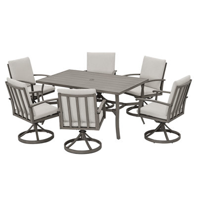 Whittlesey Rectangular Aluminum Dining Set with Cushions by Wildon Home