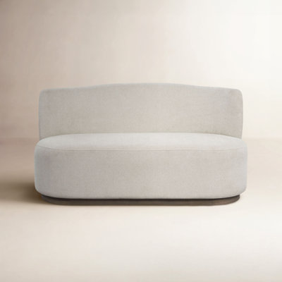 Allie Upholstered Dining Bench, Cocoa w/ Ivory Fabric by Joss and Main