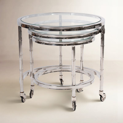 Antoinette Stainless Steel Bar Cart by Birch Lane