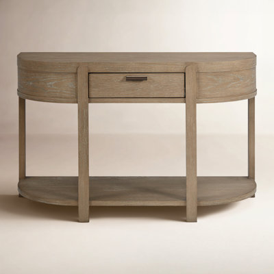 Antonio Curved 1-Drawer Console Table - Toffee by Joss and Main