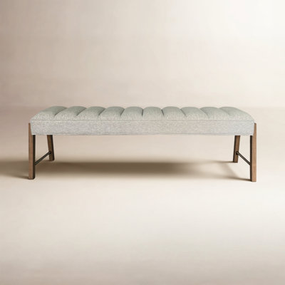 Tatum Aurora Wood Bench, Latte by Birch Lane