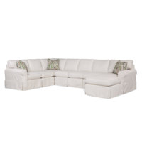 Bedford Four-Piece Chaise Slipcover Sectional by Braxton Culler