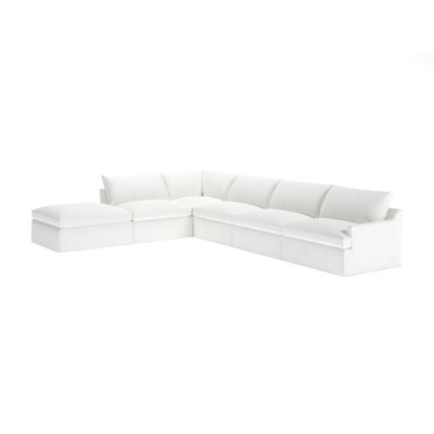 Wrenley 6-Piece Slipcovered Modular Sectional Right Hand Facing by Birch Lane