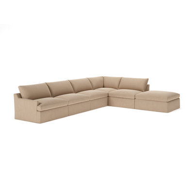 Wrenley 6-Piece Slipcovered Modular Sectional Right Hand Facing by Birch Lane