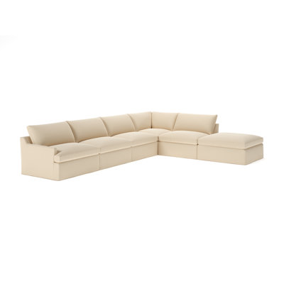 Wrenley 6-Piece Slipcovered Modular Sectional Right Hand Facing by Birch Lane