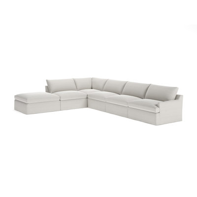 Wrenley 6-Piece Slipcovered Modular Sectional Right Hand Facing by Birch Lane