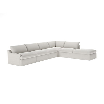 Wrenley 6-Piece Slipcovered Modular Sectional Right Hand Facing by Birch Lane