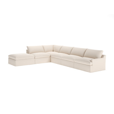 Wrenley 6-Piece Slipcovered Modular Sectional Right Hand Facing by Birch Lane