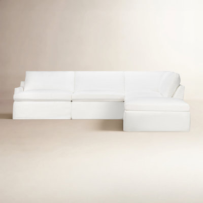 Wrenley 5-Piece Slipcovered Modular Sectional by Birch Lane