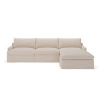 Wrenley 4-Piece Slipcovered Modular Sectional by Birch Lane