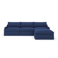 Wrenley 4-Piece Slipcovered Modular Sectional by Birch Lane