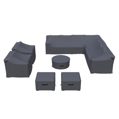Eloisa Outdoor Conversation Set Group Seating Sectional Patio Furniture Covers by Birch Lane