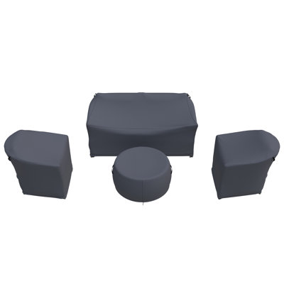 Dunkirk Outdoor Conversation Set Group Seating Patio Furniture Covers by Birch Lane