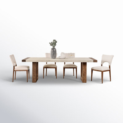 Kamber 5 piece Dining Set with Upholstered Chairs by Birch Lane