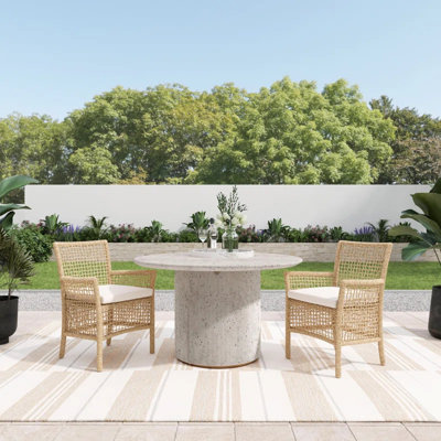 Concrete Pedestal Patio Dining Set by Birch Lane