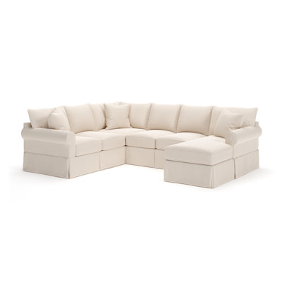 Amari 3 - Piece Slipcovered Sectional by Wayfair Custom Upholstery