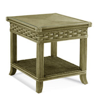 Somerset Glass Top End Table with Storage by Braxton Culler