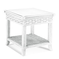 Somerset Glass Top End Table with Storage by Braxton Culler