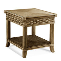 Somerset Glass Top End Table with Storage by Braxton Culler