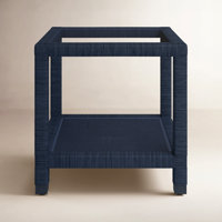 Graham Glass Top End Table with Storage by Birch Lane