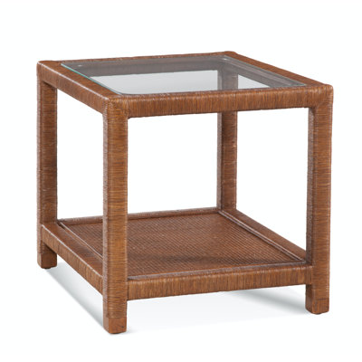 Graham Glass Top End Table with Storage by Birch Lane