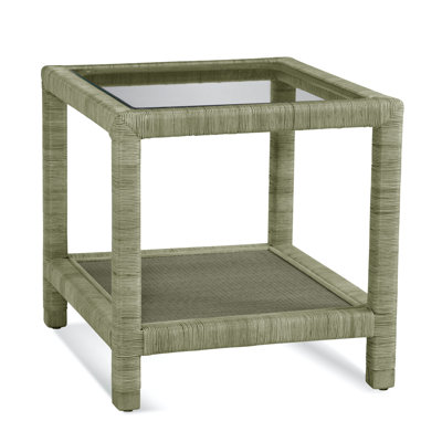 Graham Glass Top End Table with Storage by Birch Lane