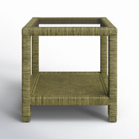 Graham Glass Top End Table with Storage by Birch Lane