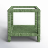 Graham Glass Top End Table with Storage by Birch Lane