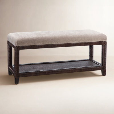 Monterey Wicker Shelves Storage Bench by Birch Lane