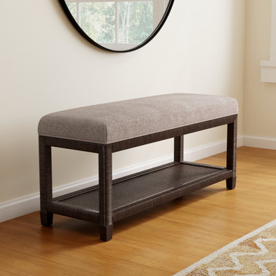 Monterey Wicker Shelves Storage Bench by Birch Lane