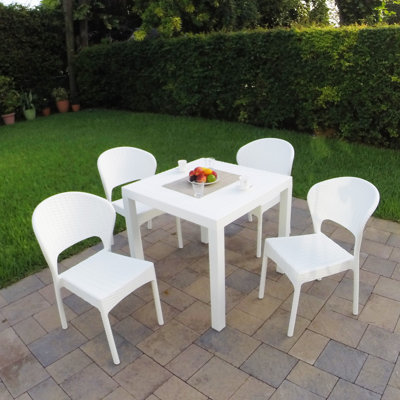 Helden Square 4 - Person 31.5" Long Dining Set by Joss and Main